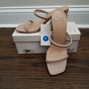 Target A New Day Square Toe Strap Sandal Heels